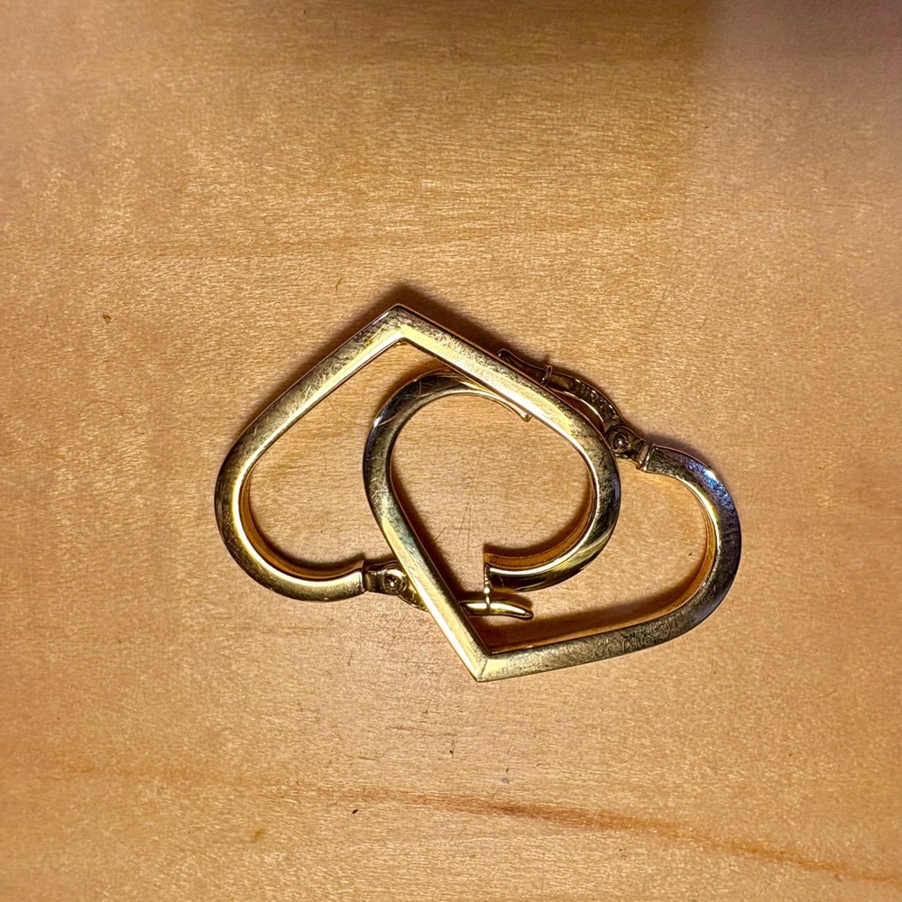 Elegant Gold Heart Earrings